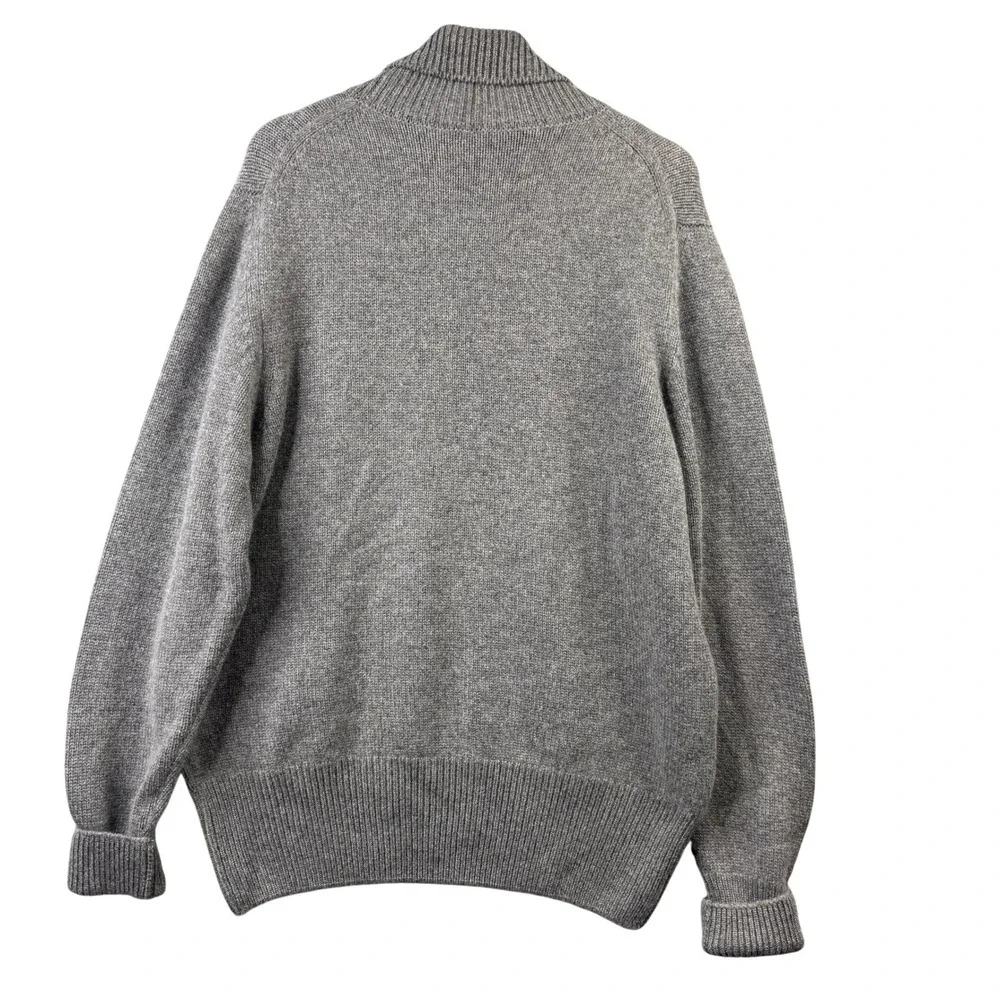 Private White VC Mens 100% Cashmere Turtleneck Sweater Gray Scotland Size 5